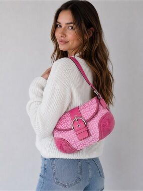 Coach Y2K Soho Signature Flap Shoulder Bag